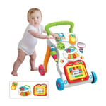 2in1 Baby Walker First Steps Activity Bouncer Musical Toys Car Along Ride On  Go
