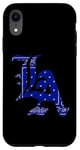 Coque pour iPhone XR LA Blue Bandana Los Angeles Californie Cali streetwear