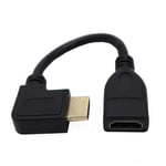 Uknown High-Speed HDMI Extension Cable,1.4V 90° HDMI Extension Lead Male to Female Support 3D 1080P (0.5m, left90°)