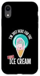 iPhone XR Just Here For the Free Ice Cream Lover Cute Eat Sweet Gift Case