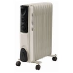 2kw Electric Radiator Heater Oil Filled 9 Fin Portable Heat Setting Thermostat