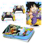 Kit De Autocollants Skin Decal Pour Console De Jeu Ps5 Corps Entier Anti-Rayures Dragon Ball Dragon, Version Cd-Rom T1792