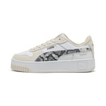PUMA Femme Carina Street Snake Chic Basket, White-Alpine Snow, 42.5 EU