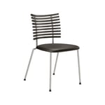 Naver Collection Tiger GM 4105 stol läder select svart, rygg i svartbets ask, rostfritt stålstativ