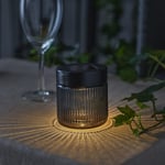 Clas Ohlson Solcellslykta glas Northlight, 8 cm