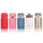 Water Bottle Bottles Thermos Flask Women Small Cute 300ml Stainless Steel Metal Insulated Thermal Cold Hot Drink Swater Bottle Sports Cold Vacuum 12 Hours Hot & 24 Hours H8717 (Purple, 300ml)