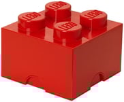 Play LEGO förvaringsbox (4 knoppar, ljusröd)