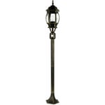 Licht-erlebnisse - Lampe sur pied extérieure couleur or vieilli en style rustique avec détecteur de mouvement - Or antique - Or antique