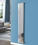 NRG 1800x272 Vertical Flat Panel Designer Radiators Central Heating Rad Chrome