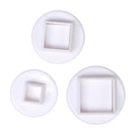 Cake Star Square Plunger Cutters Set of 3 - For Baking, Cake Decoration and Sugarcraft