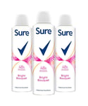 Sure Womens Women Motion Sense Antiperspirant Deodorant Bright Bouquet 150ml, 3 Pack - NA - One Size