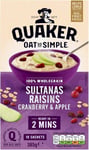 Quaker Oat So Simple Sultana Raisin Cranberry Apple 385g