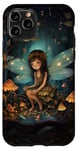 Coque pour iPhone 11 Pro Woodland Fairy Glow Champignon lumineux Art