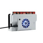 DOBE Chargeur Dock Ventilateur de Refroidissement avec Stockage de Carte de Jeu pour Nintendo Switch OLED - Blanc