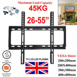 TV WALL BRACKET MOUNT SLIM FOR 28 30 32 40 42 50 55 INCH FLAT 3D LCD LED PLASMA