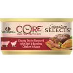 Core Sig.Selects Chunky W/Beef + Boneless Chicken 79G - (24 Pk/Ps)