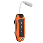 Senmubery 8GB MP3 Player Swimming Underwater Diving Spa + FM Radio Waterproof Headphones Orange