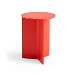 Slit Table Wood Round High Candy Red