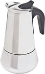 Jomafe Coffe Express 9 Cup Italian Induction Coffee Maker Stainless Steel Silver
