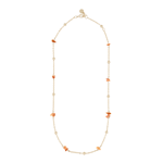 Snö Of Sweden Capri Chain Necklace Gold/Orange 45cm