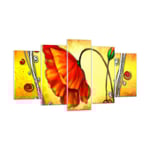 Impression sur Verre 160x85cm Tableaux Image Photo Fleur lignes marques