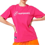 T-Shirt Rose Femme Superdry Applique