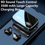 Led Mirror TWS Bluetooth Earphones 3500mAh Power Bank Charging Box Casque sans fil Stéréo Écouteurs Casques Mic amp; Lampe de poche-M17