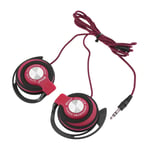 litty089 Headset Headphone Earphone Earpiece Universal 3.5mm Plug Wired Clip On Ear Sports Earphone Heavy Bass Headphone Red