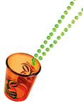 Assorterte Gul/Oransje Shotglass med Tikihode og Grønt Perlekjede