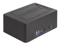 Delock - HDD / SSD docking station - brønner: 2 - 2,5 / 3,5 delt - SATA 6Gb/s - USB 3.2 (Gen 1) - svart