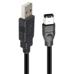 Firewire IEEE 1394 6-stiftshane till USB 2.0-hane Plug and Play-adapterkonverterkabel - JUNSUNMAY (4,5 m)
