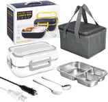 Electric Lunch Box for Car Truck 2 In 1 Work Portable Food Warmer Heated 12V UK