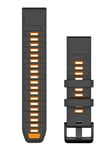 Garmin Armband 22mm Quickfit Silikon Grå/Orange Original armband