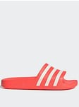 adidas Sportswear Unisex Adilette Aqua Sliders - Red, Orange, Size 8, Women
