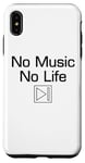 iPhone XS Max No Music No Life Case