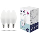Otio - Pack de 3 ampoules led connectées Bluetooth E14 4.5W Blanc