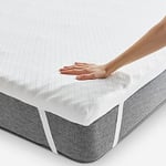 Pikolin Home - Surmatelas Memoire de Forme de Hôtel - Couvre Matelas Mousse à Mémoire - Topper de 7 cm d'Épaisseur, 80 x 190 cm, Respirant et Housse Hypoallergénique Lavable - Multizones