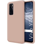 Tumundosmartphone Coque Silicone Liquide Ultra Douce pour Vivo Y70 Couleur - Rose