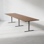 Konferensbord Modul, Storlek 360 cm, Färg Valnöt, Ben Silver
