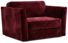 Jay-Be Elegance Velvet Cuddle Chair Sofa Bed - Burgundy