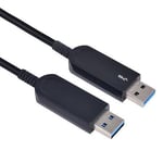 NÖRDIC 10m Active AoC 10Gbps Fiber Cable USB 3.1 A til USB3.1 A 4K 60hz 216Gbps HDCP/EDID/CEC/3D