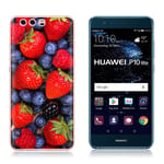 Huawei P10 Lite Skal med dessert motiv - Blåbär jordgubbar