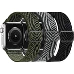 Stretchig Sport Elastiskt Band Kompatibelt med Apple Watch Band 40mm 41mm 38mm Kvinnor Män StretchSolo Loop Nylon Rem för iWatch SE Serie 7 6 5 4 3 Bla