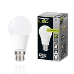 Integral Ampoule LED GLS B22 non-dimmable à double capteur crépusculaire - Blanc froid 4000K, 470lm, 4,8W (équivalent 40W) - Basse consommation et idéale pour l'extérieur