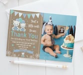 10 Personalised 1st Birthday Teddy Bear Thank You Photo Cards Birthday Thank You