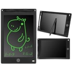 Digital tegneblok til børn - Flerfarvet LCD, 8,5" Tablet + Pen Sort