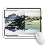 Gaming Mouse Pad Adventure Mountain Everest Tee Graphics Climbing Expedition Explorer Hiking Nonslip Rubber Backing Computer Mousepad for Notebooks Mouse Mats
