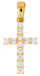 Lykka Crosses kors hänge i guld med zirkonia stenar 8,49 x 15,35 mm