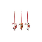 Villeroy & Boch - Nostalgic Ornaments, Ornaments Candy Cane, Set of 3pcs, 13 x 3,5 x 7,5cm, Porcelain, multi-coloured, 14-8331-6690