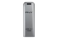 PNY Elite Steel - USB flash-enhet - 128 GB